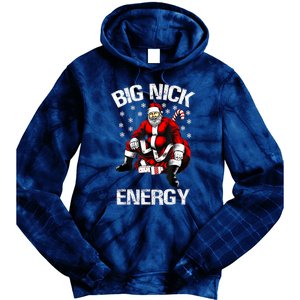 Big Nick Energy Funny Santa Christmas Tie Dye Hoodie