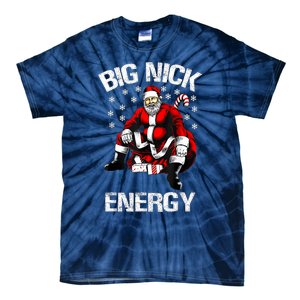 Big Nick Energy Funny Santa Christmas Tie-Dye T-Shirt