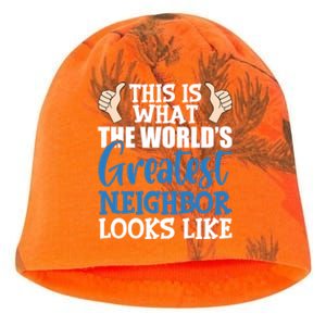 Best Neighbor Ever Greatest Local World's Greatest Neighbor Cute Gift Kati - Camo Knit Beanie