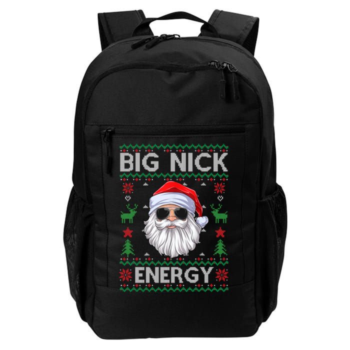 Big Nick Energy Santa Claus Ugly Christmas Sweater Daily Commute Backpack