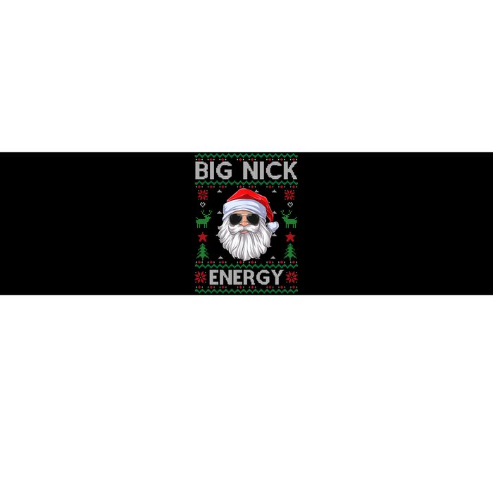 Big Nick Energy Santa Claus Ugly Christmas Sweater Bumper Sticker