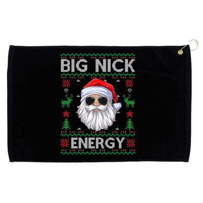 Big Nick Energy Santa Claus Ugly Christmas Sweater Grommeted Golf Towel