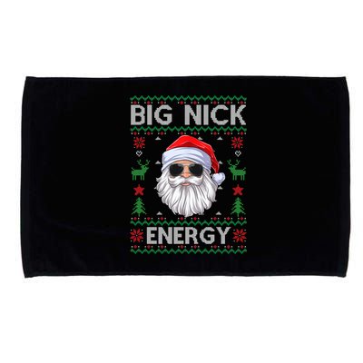 Big Nick Energy Santa Claus Ugly Christmas Sweater Microfiber Hand Towel