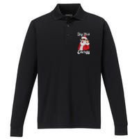 Big Nick Energy Funny Xmas Christmas Performance Long Sleeve Polo