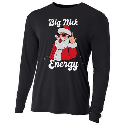 Big Nick Energy Funny Xmas Christmas Cooling Performance Long Sleeve Crew