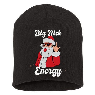 Big Nick Energy Funny Xmas Christmas Short Acrylic Beanie