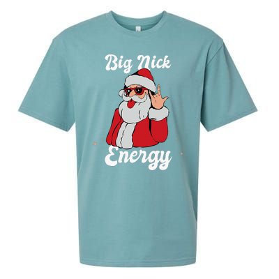 Big Nick Energy Funny Xmas Christmas Sueded Cloud Jersey T-Shirt