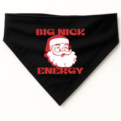 Big Nick Energy Vintage Santa Claus Christmas Meme Gift USA-Made Doggie Bandana