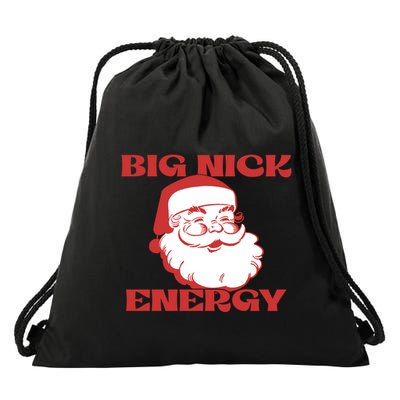 Big Nick Energy Vintage Santa Claus Christmas Meme Gift Drawstring Bag