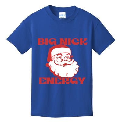 Big Nick Energy Vintage Santa Claus Christmas Meme Gift Kids T-Shirt