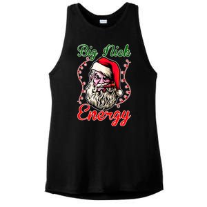 Big Nick Energy Santa Claus Smokin St. Nick Christmas Ladies PosiCharge Tri-Blend Wicking Tank