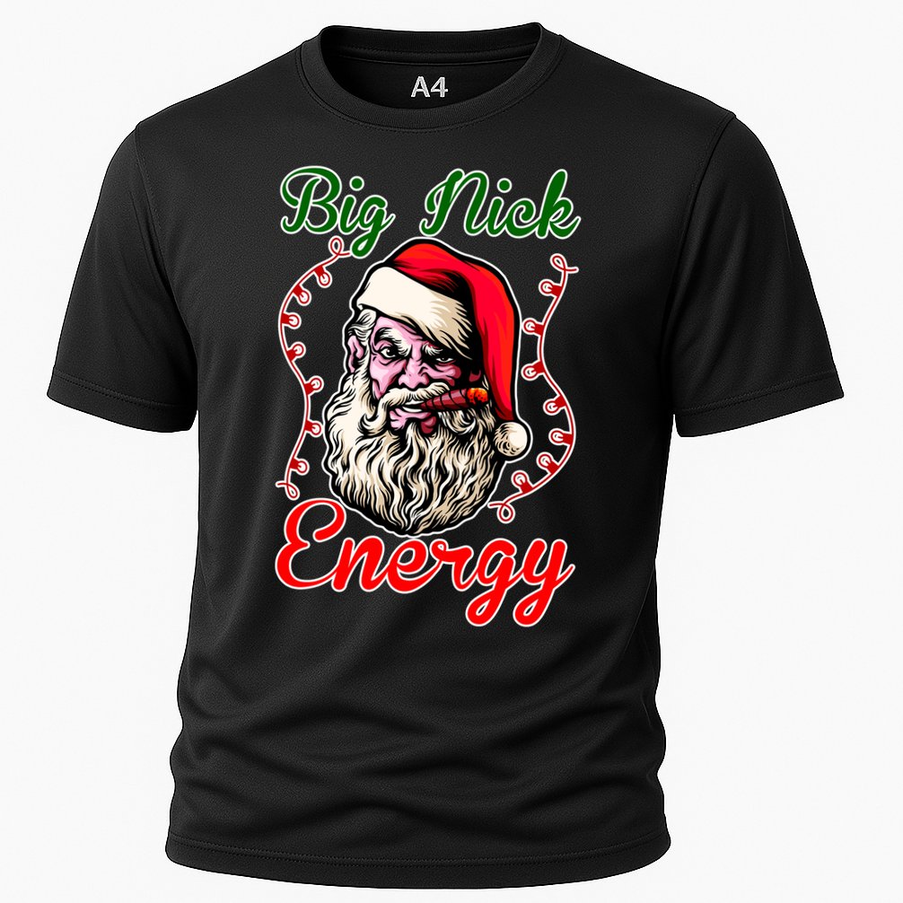 Big Nick Energy Santa Claus Smokin St. Nick Christmas Performance Shirt