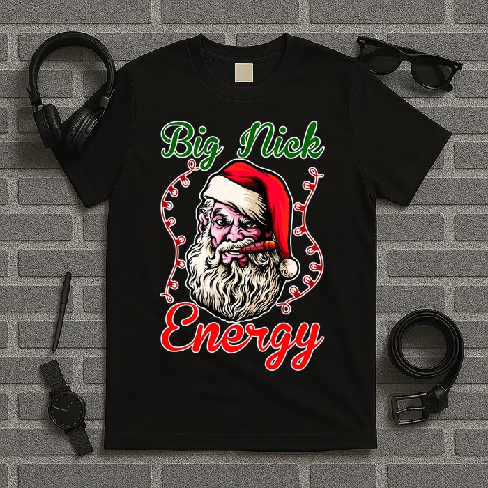 Big Nick Energy Santa Claus Smokin St. Nick Christmas T-Shirt