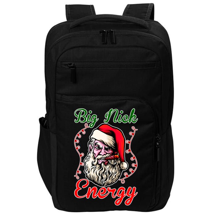 Big Nick Energy Santa Claus Smokin St. Nick Christmas Impact Tech Backpack