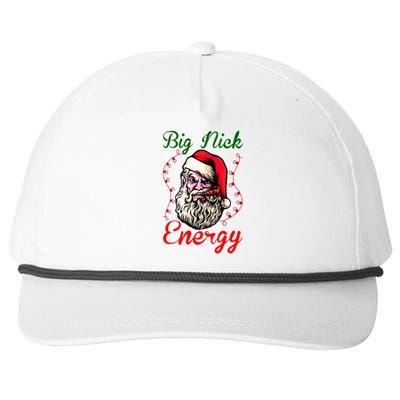 Big Nick Energy Santa Claus Smokin St. Nick Christmas Snapback Five-Panel Rope Hat