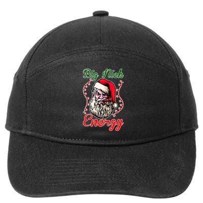 Big Nick Energy Santa Claus Smokin St. Nick Christmas 7-Panel Snapback Hat