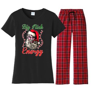 Big Nick Energy Santa Claus Smokin St. Nick Christmas Women's Flannel Pajama Set