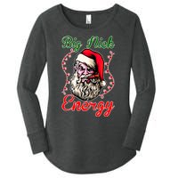 Big Nick Energy Santa Claus Smokin St. Nick Christmas Women's Perfect Tri Tunic Long Sleeve Shirt