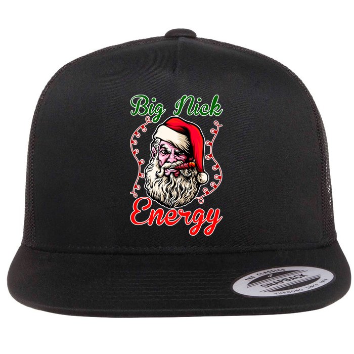 Big Nick Energy Santa Claus Smokin St. Nick Christmas Flatbill Hat