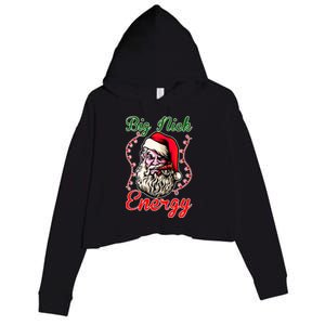 Big Nick Energy Santa Claus Smokin St. Nick Christmas Crop Fleece Hoodie