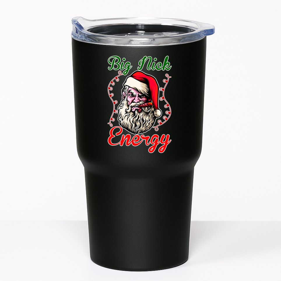 Big Nick Energy Santa Claus Smokin St. Nick Christmas Tumbler