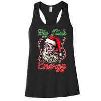 Big Nick Energy Santa Claus Smokin St. Nick Christmas Women's Racerback Tank