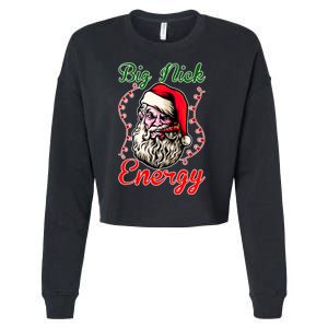 Big Nick Energy Santa Claus Smokin St. Nick Christmas Cropped Pullover Crew