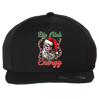 Big Nick Energy Santa Claus Smokin St. Nick Christmas Wool Snapback Cap