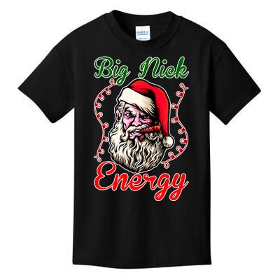 Big Nick Energy Santa Claus Smokin St. Nick Christmas Kids T-Shirt