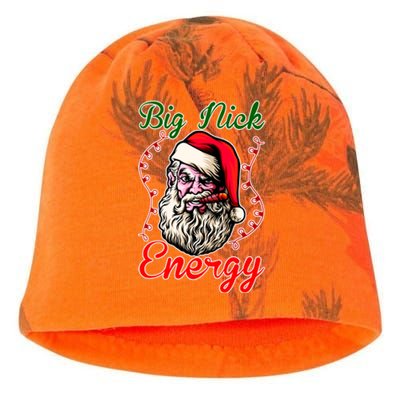 Big Nick Energy Santa Claus Smokin St. Nick Christmas Kati - Camo Knit Beanie