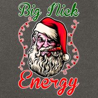 Big Nick Energy Santa Claus Smokin St. Nick Christmas Cotton Canvas Backpack