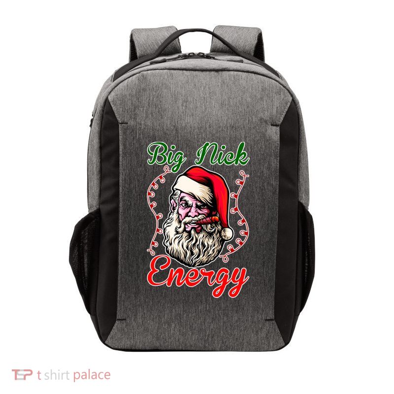 Big Nick Energy Santa Claus Smokin St. Nick Christmas Vector Backpack
