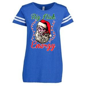 Big Nick Energy Santa Claus Smokin St. Nick Christmas Enza Ladies Jersey Football T-Shirt