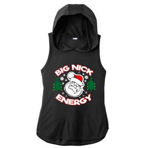 Big Nick Energy Santa Claus Snowflake Christmas Ladies PosiCharge Tri-Blend Wicking Draft Hoodie Tank