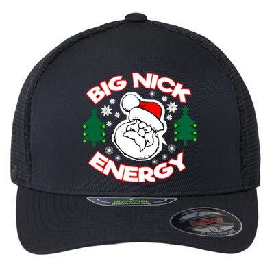 Big Nick Energy Santa Claus Snowflake Christmas Flexfit Unipanel Trucker Cap