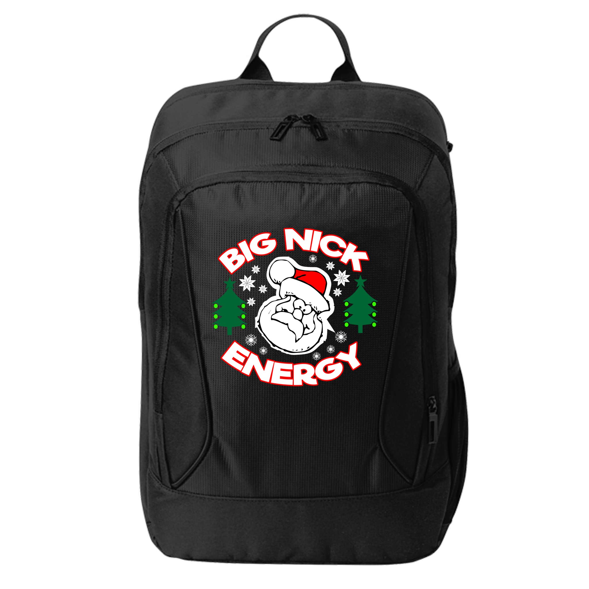 Big Nick Energy Santa Claus Snowflake Christmas City Backpack