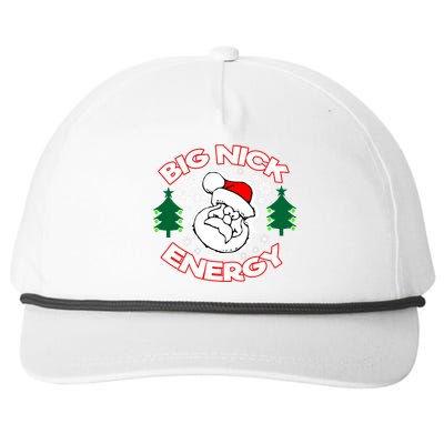 Big Nick Energy Santa Claus Snowflake Christmas Snapback Five-Panel Rope Hat