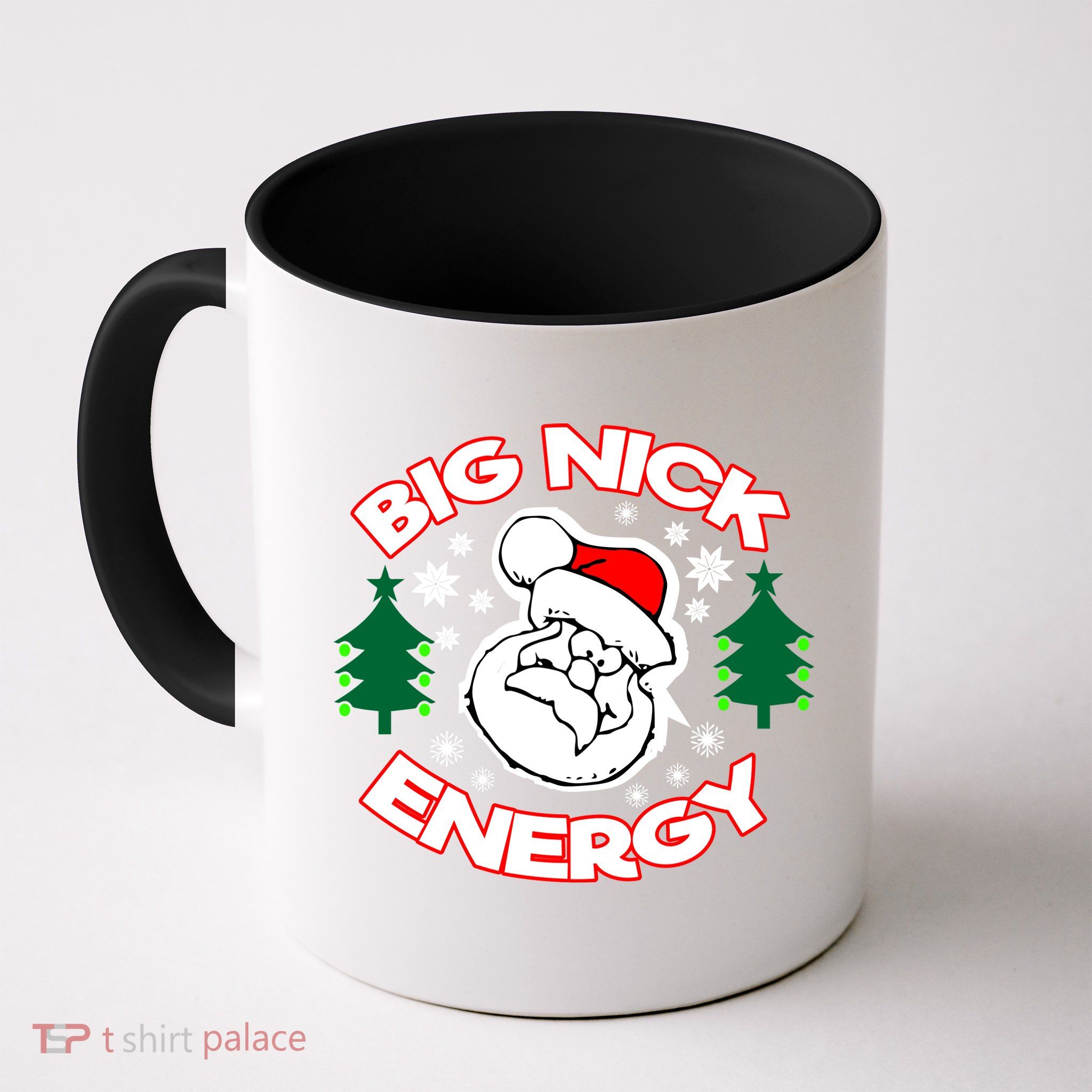 Big Nick Energy Santa Claus Snowflake Christmas Mug