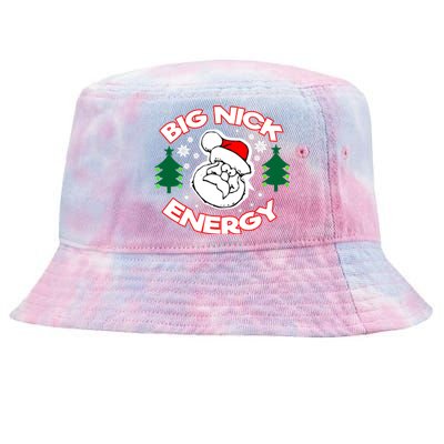 Big Nick Energy Santa Claus Snowflake Christmas Tie-Dyed Bucket Hat