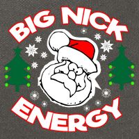 Big Nick Energy Santa Claus Snowflake Christmas Cotton Canvas Backpack