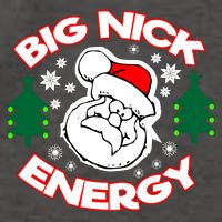 Big Nick Energy Santa Claus Snowflake Christmas Vector Backpack