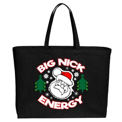 Big Nick Energy Santa Claus Snowflake Christmas Cotton Canvas Jumbo Tote