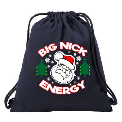 Big Nick Energy Santa Claus Snowflake Christmas Drawstring Bag