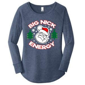 Big Nick Energy Santa Claus Snowflake Christmas Women's Perfect Tri Tunic Long Sleeve Shirt