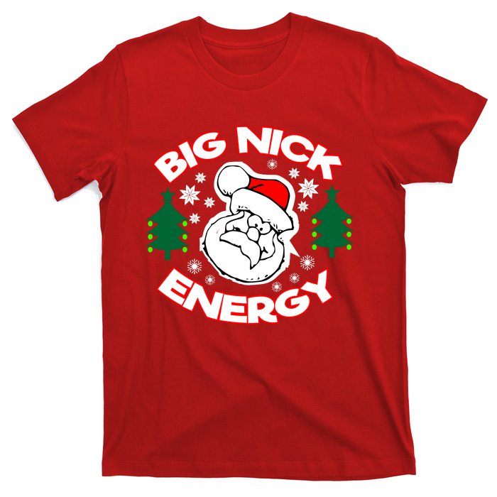 Big Nick Energy Santa Claus Snowflake Christmas T-Shirt