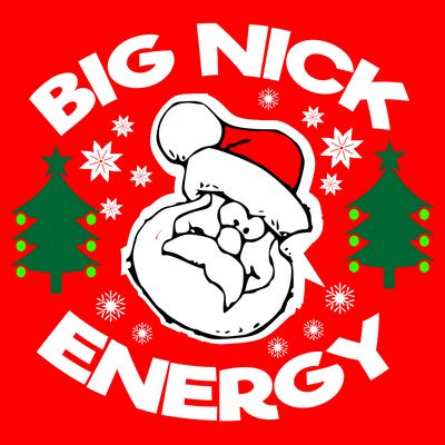 Big Nick Energy Santa Claus Snowflake Christmas T-Shirt