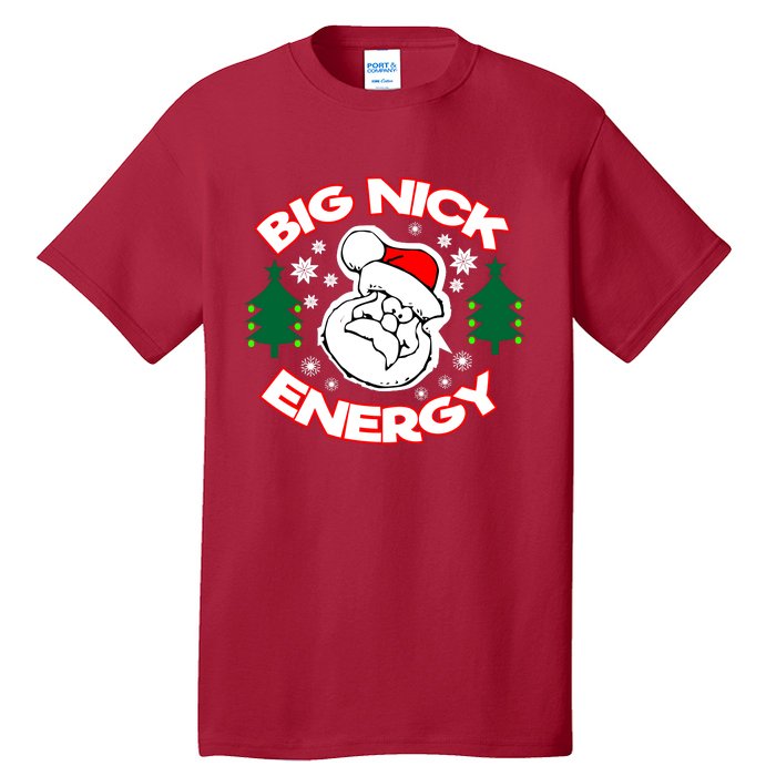 Big Nick Energy Santa Claus Snowflake Christmas Tall T-Shirt