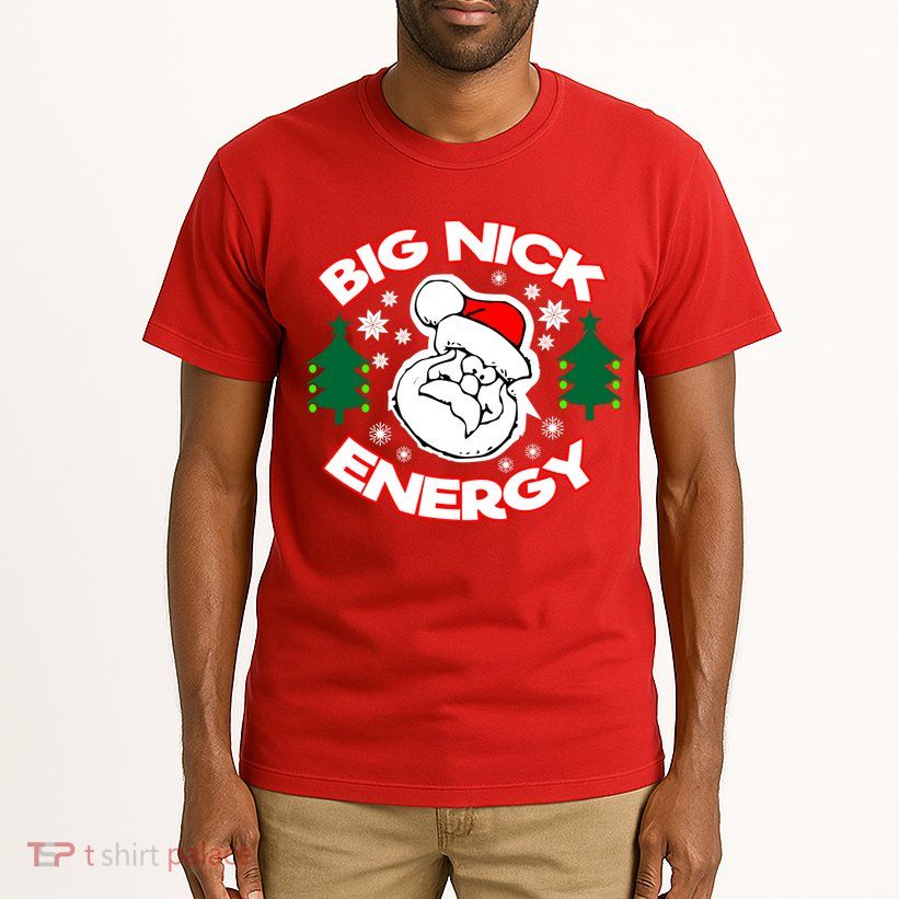Big Nick Energy Santa Claus Snowflake Christmas Tall T-Shirt