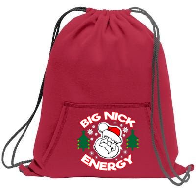 Big Nick Energy Santa Claus Snowflake Christmas Sweatshirt Cinch Pack Bag