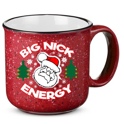 Big Nick Energy Santa Claus Snowflake Christmas 15oz Campfire Ceramic Mug